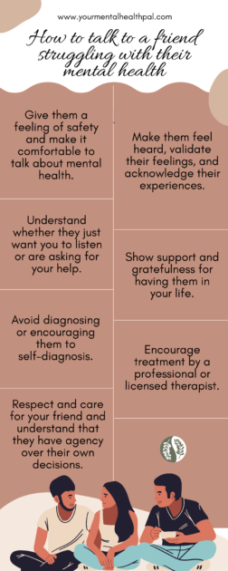 how to talk to a friend about their mental health