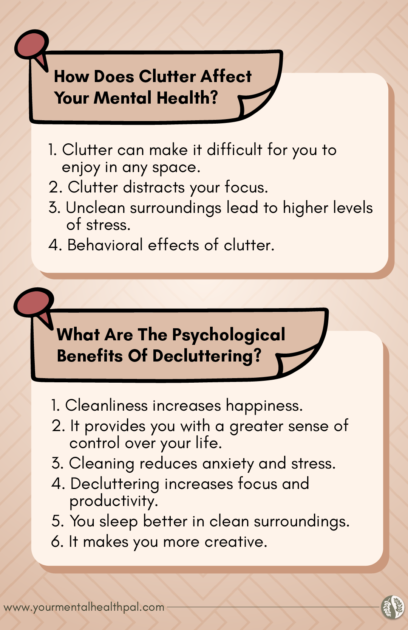 Psychological benefits of decluttering